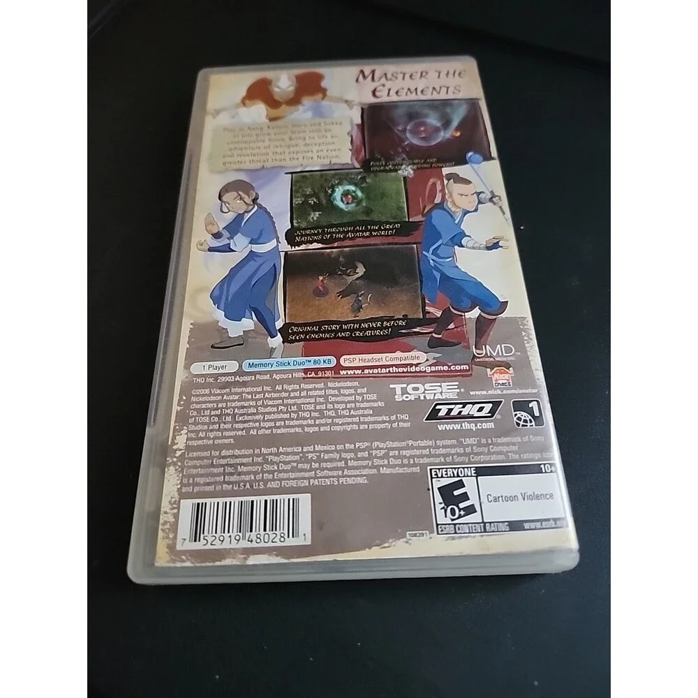 Avatar: The Last Airbender (Sony PSP, 2006) No Manual